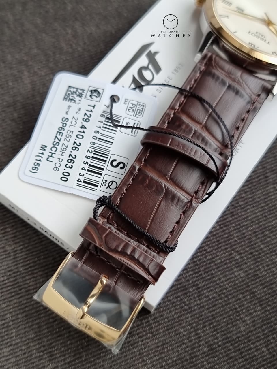 Tissot T-Classic 42mm Brown Dial Brown Leather Strap Swiss Quartz Men's Watch – T129.410.26.263.00