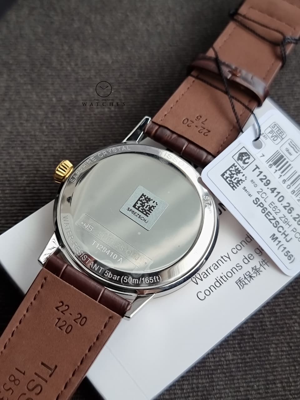 Tissot T-Classic 42mm Brown Dial Brown Leather Strap Swiss Quartz Men's Watch – T129.410.26.263.00