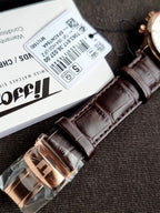 Tissot Tradition Chronograph 42mm Silver Dial Brown Leather Strap Swiss Quartz Men's Watch – T063.617.36.037.00