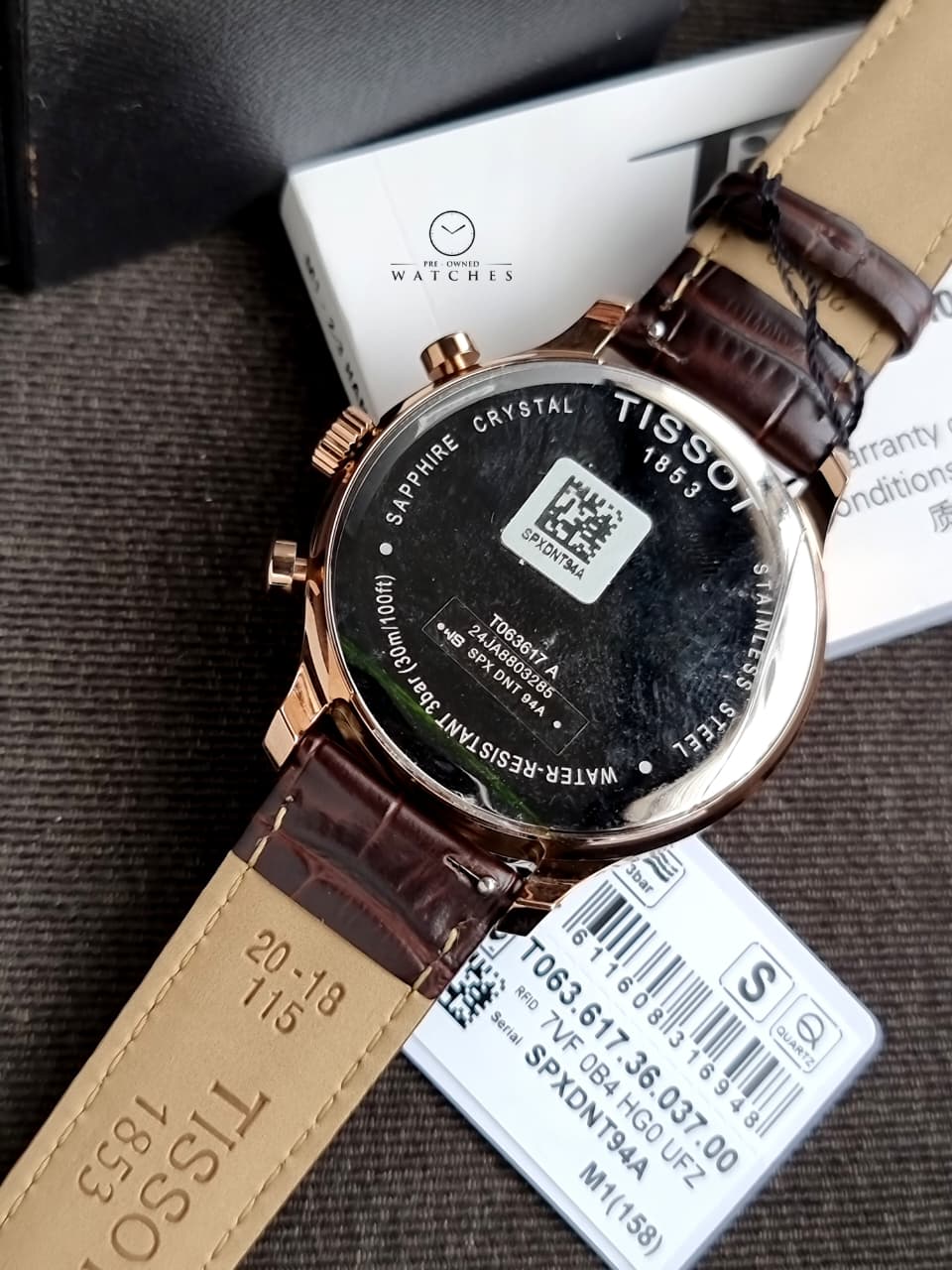 Tissot Tradition Chronograph 42mm Silver Dial Brown Leather Strap Swiss Quartz Men's Watch – T063.617.36.037.00