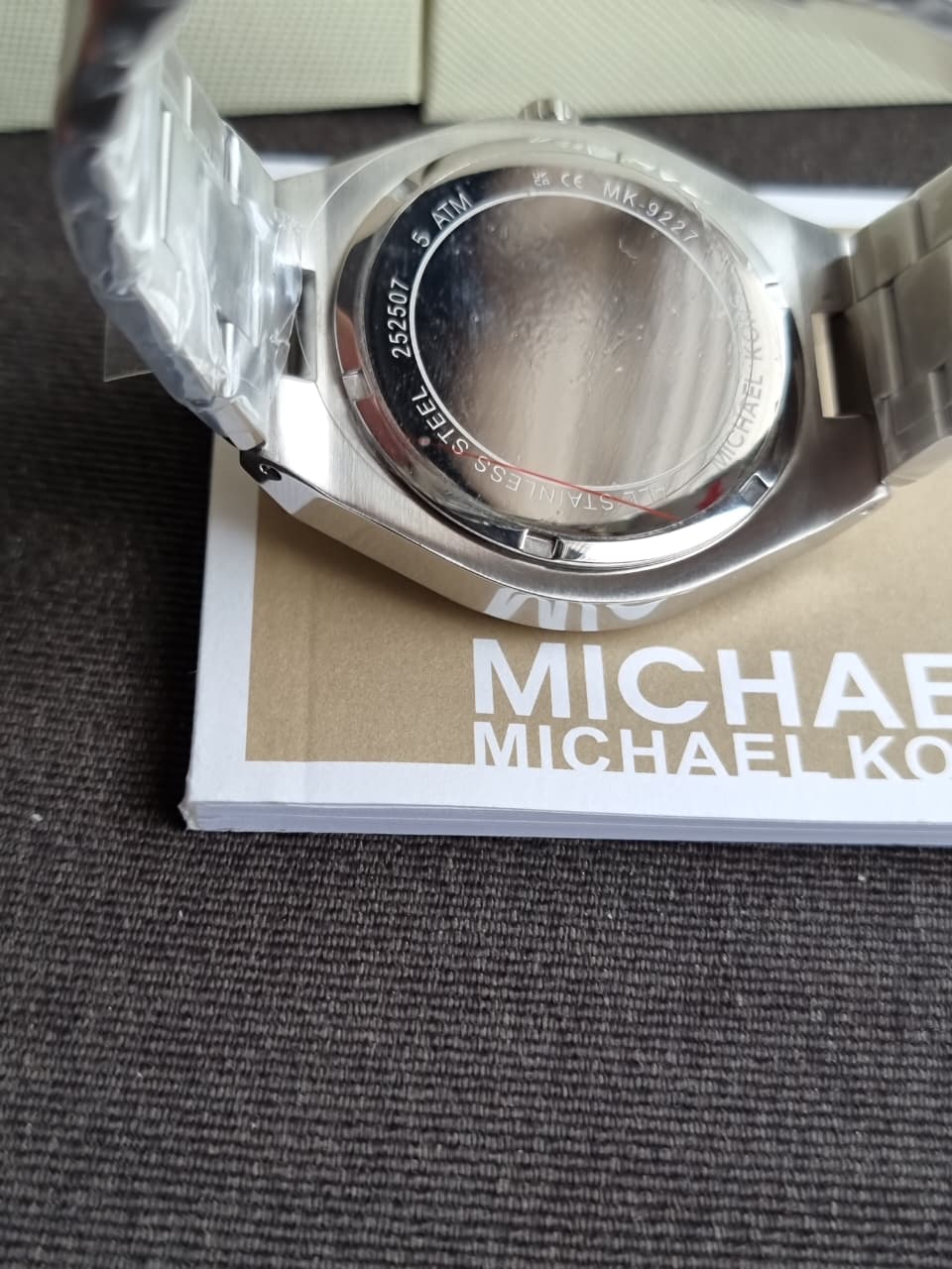 Michael Kors Lennox 43mm Blue Dial Silver Stainless Steel Men's Watch – MK9227