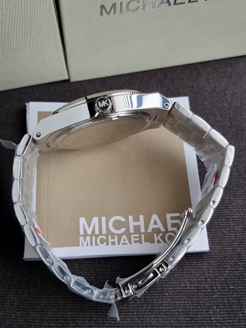 Michael Kors Lennox 43mm Blue Dial Silver Stainless Steel Men's Watch – MK9227
