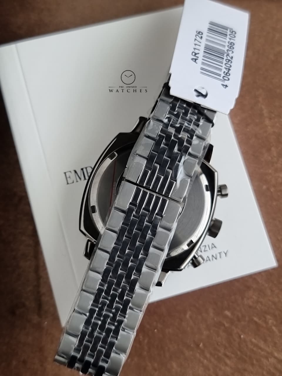 Emporio Armani Carlo 40mm Blue Dial Gunmetal Stainless Steel Chronograph Men's Watch – AR11726