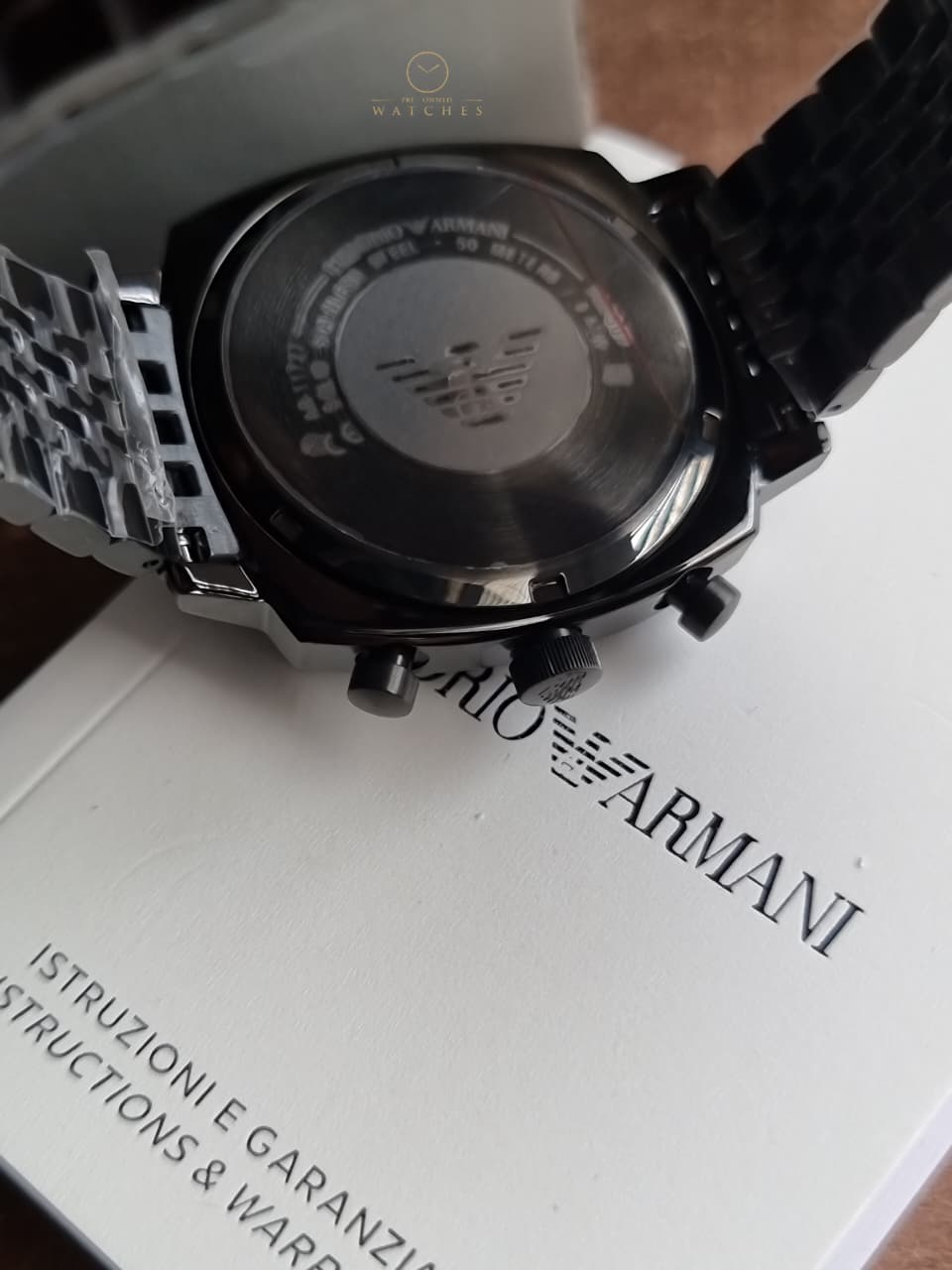 Emporio Armani Carlo 40mm Black Dial Black Stainless Steel Chronograph Men's Watch – AR11727