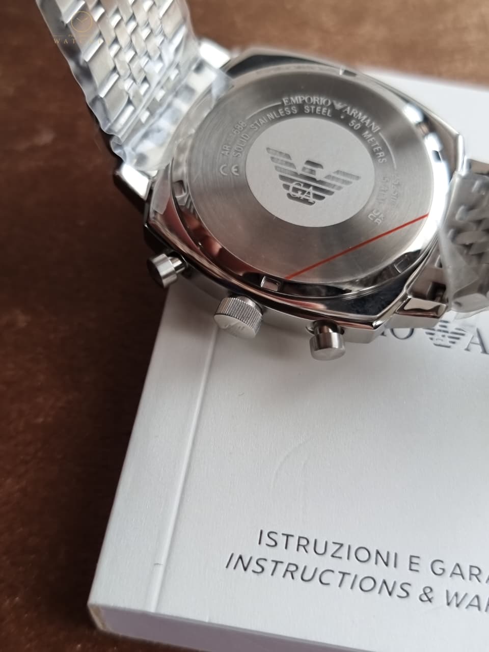 Emporio Armani Carlo 40mm Blue Dial Silver Stainless Steel Chronograph Men's Watch – AR11688