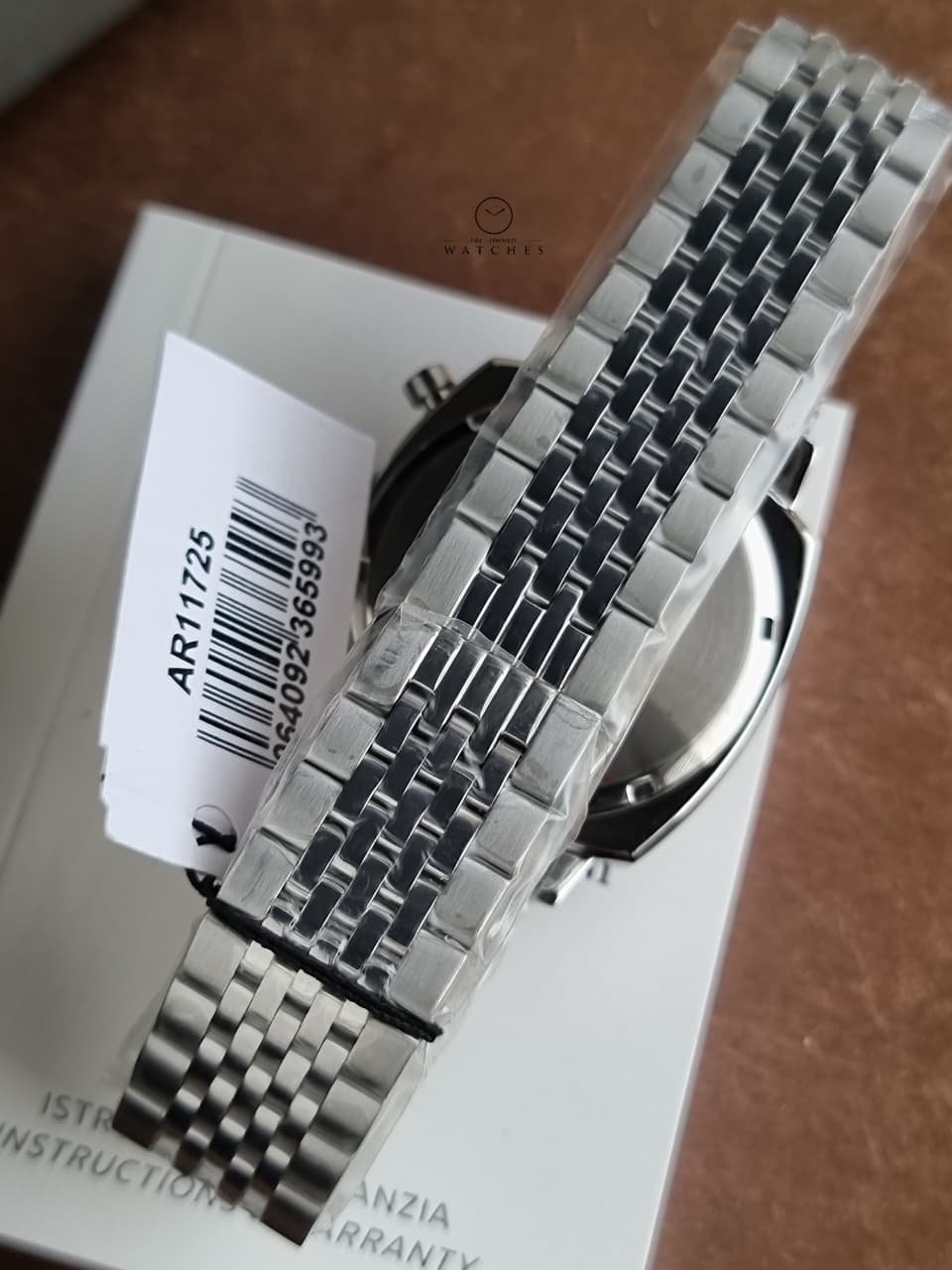 Emporio Armani Carlo 40mm Silver Dial Silver Stainless Steel Chronograph Men's Watch – AR11725