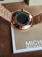 Michael Kors Mini Portia Pavé 36mm Rose Gold-Tone Stainless Steel Women's Watch – MK4598