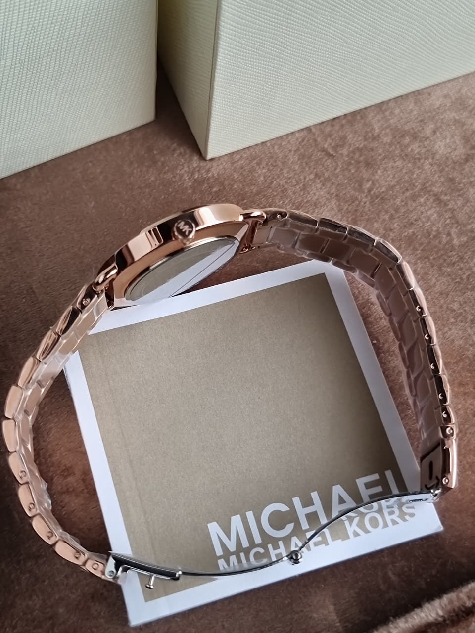 Michael Kors Mini Portia Pavé 36mm Rose Gold-Tone Stainless Steel Women's Watch – MK4598