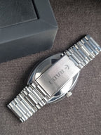 Rado DiaStar Black Dial Silver Stainless Steel Quartz Watch for Men 36mm – Swiss Made