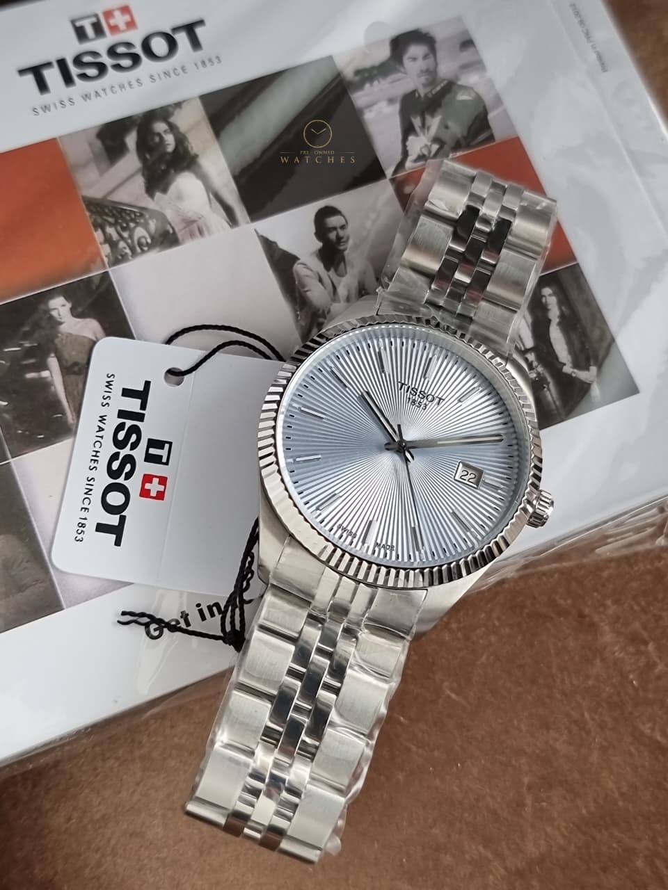 Tissot Ballade Ice Blue Dial Silver Stainless Steel Swiss Quartz Watch 40mm for Men – T156.410.11.351.00