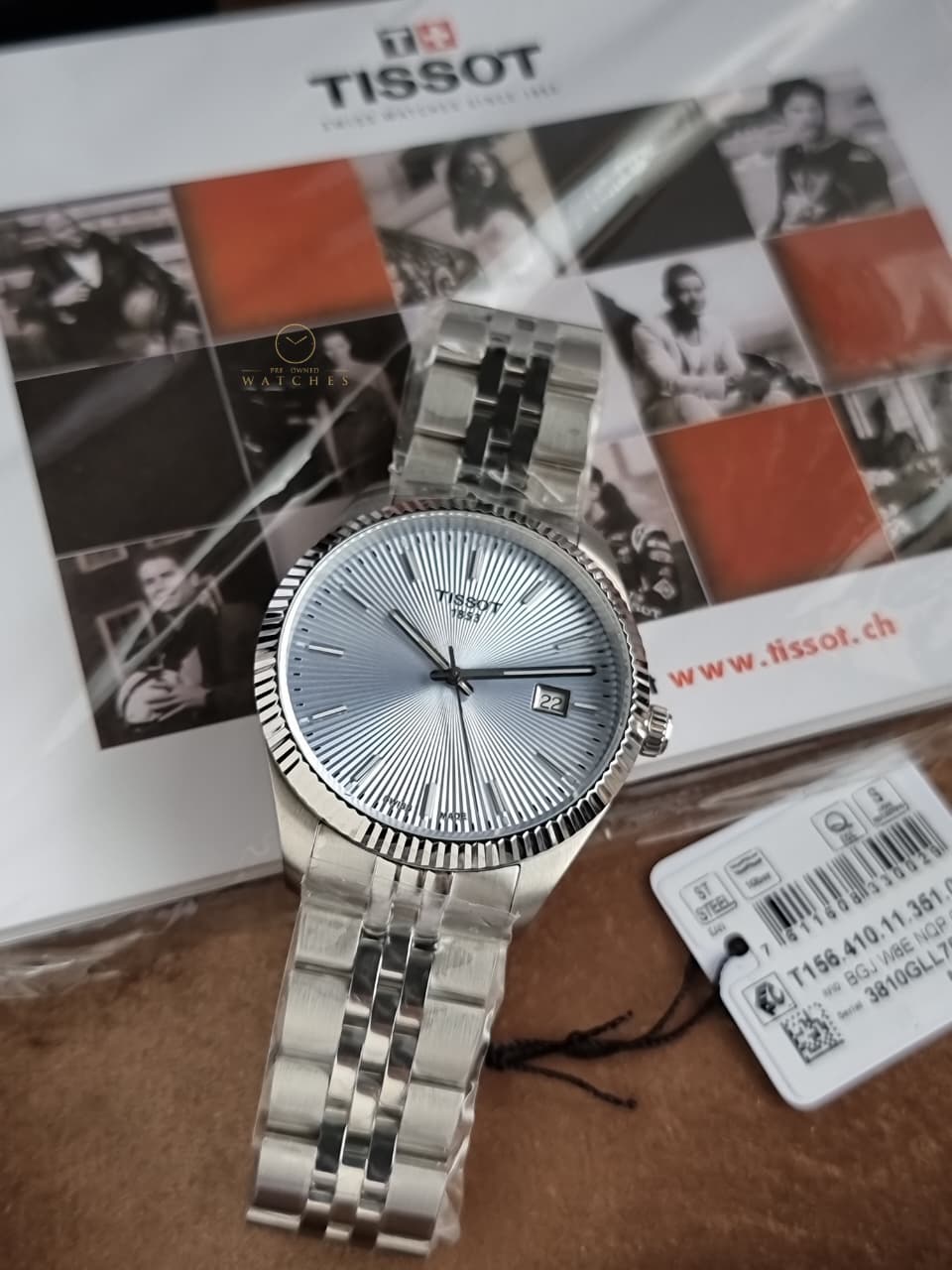 Tissot Ballade Ice Blue Dial Silver Stainless Steel Swiss Quartz Watch 40mm for Men – T156.410.11.351.00