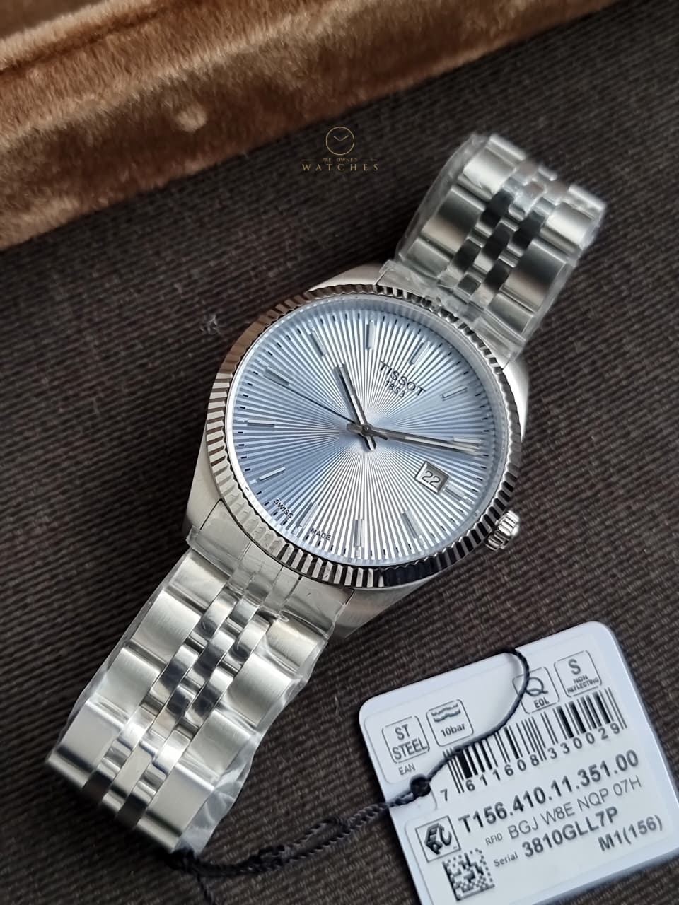 Tissot Ballade Ice Blue Dial Silver Stainless Steel Swiss Quartz Watch 40mm for Men – T156.410.11.351.00
