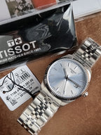 Tissot Ballade Ice Blue Dial Silver Stainless Steel Swiss Quartz Watch 40mm for Men – T156.410.11.351.00