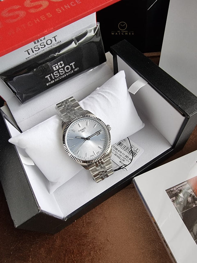 Tissot Ballade Ice Blue Dial Silver Stainless Steel Swiss Quartz Watch 40mm for Men – T156.410.11.351.00 Hover Image