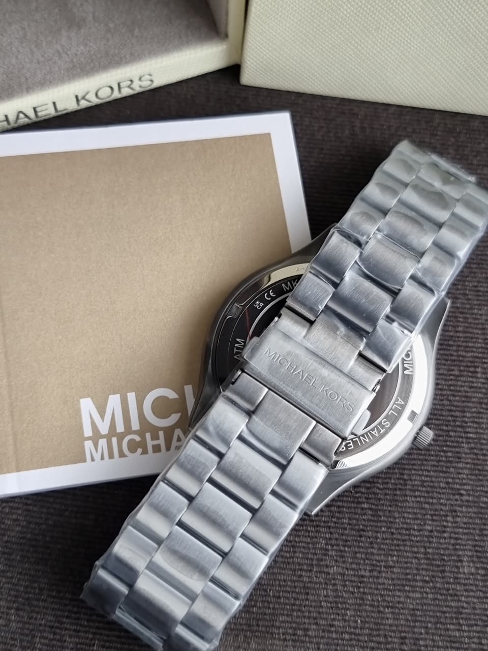 Michael Kors Slim Runway Gunmetal Dial Gunmetal Stainless Steel Quartz Watch 44mm for Men – MK8898
