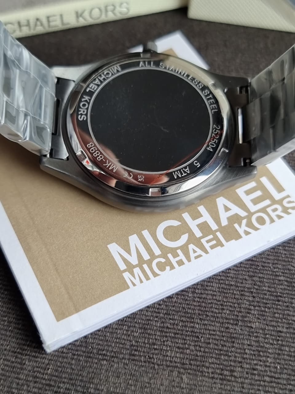 Michael Kors Slim Runway Gunmetal Dial Gunmetal Stainless Steel Quartz Watch 44mm for Men – MK8898