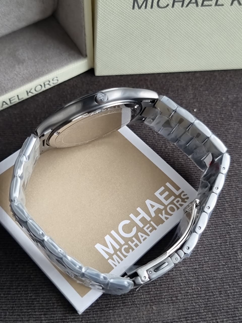 Michael Kors Slim Runway Gunmetal Dial Gunmetal Stainless Steel Quartz Watch 44mm for Men – MK8898
