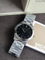 Michael Kors Slim Runway Gunmetal Dial Gunmetal Stainless Steel Quartz Watch 44mm for Men – MK8898