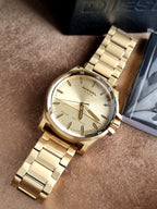 Diesel D-48 Gold Dial Gold-Tone Stainless Steel Quartz Watch 48mm for Men – DZ1912
