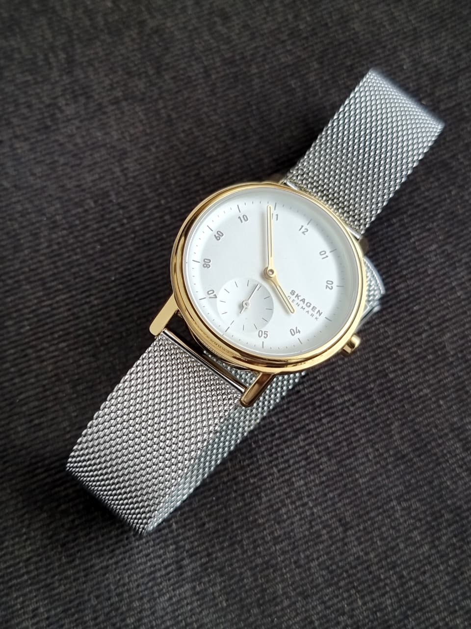 Skagen Kuppel Lille White Dial Silver Mesh Stainless Steel Quartz Watch 32mm for Ladies – SKW3101