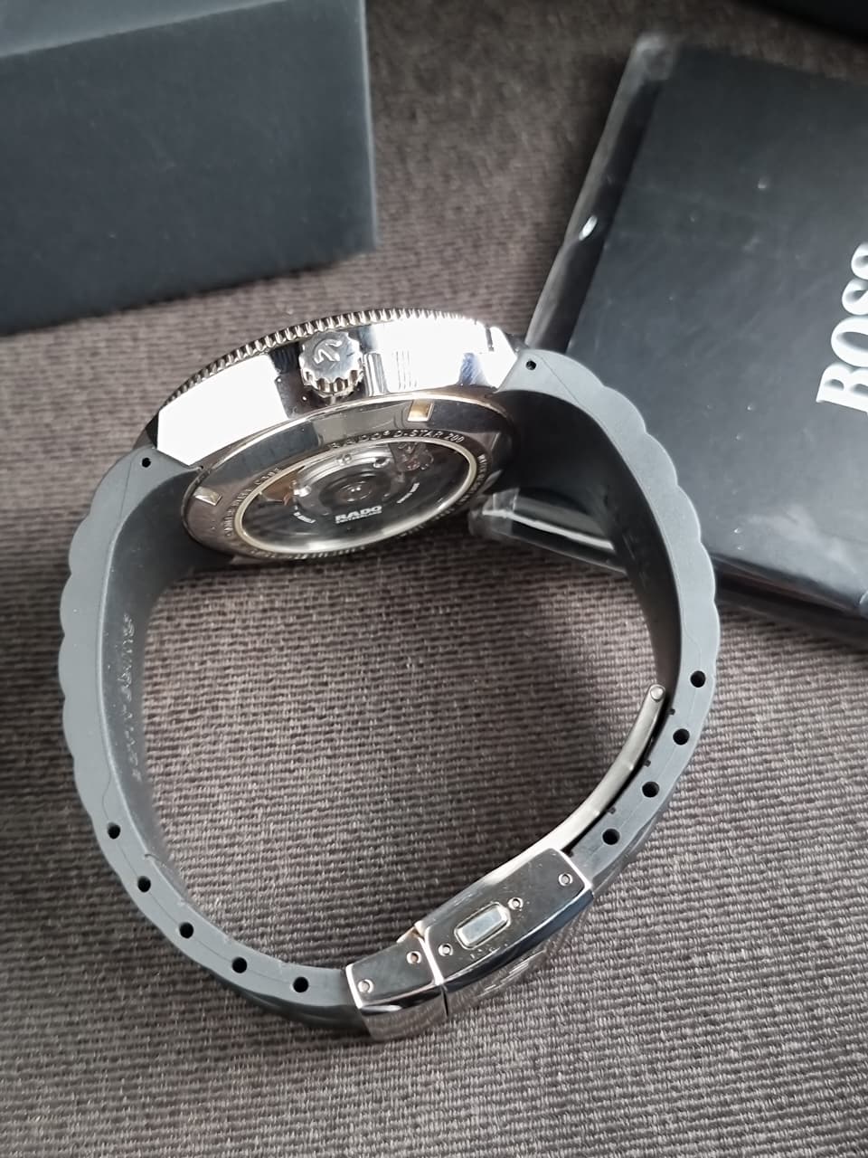 Rado D-Star 200 Black Dial Black Rubber Strap Automatic Swiss Watch 42mm for Men – R15959159