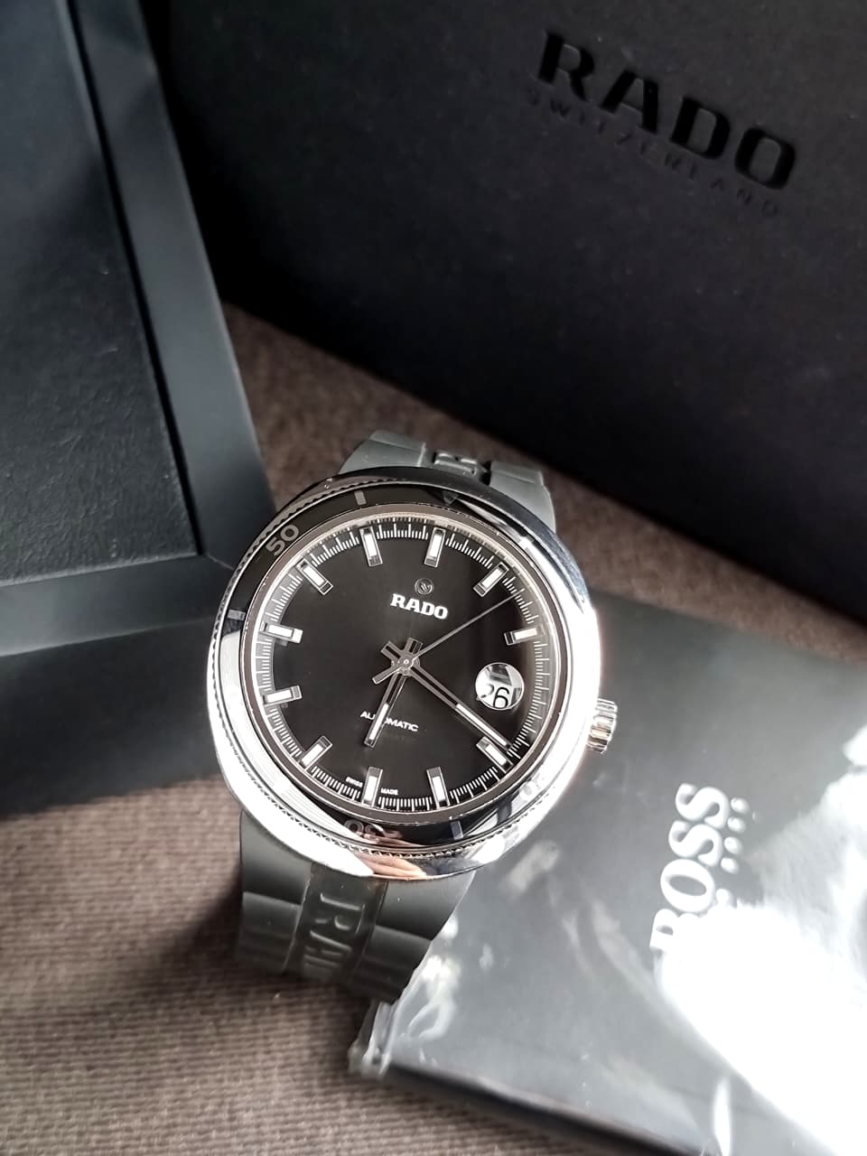 Rado D-Star 200 Black Dial Black Rubber Strap Automatic Swiss Watch 42mm for Men – R15959159
