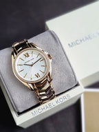 Michael Kors Women’s Quartz Stainless Steel White Dial 38mm Watch MK6693