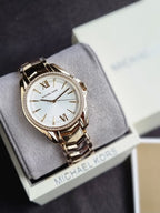 Michael Kors Women’s Quartz Stainless Steel White Dial 38mm Watch MK6693