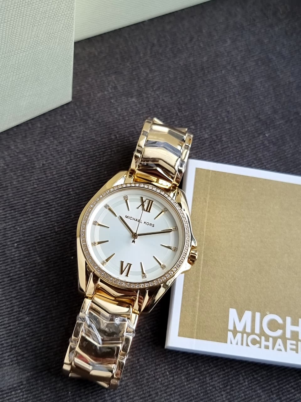 Michael Kors Women’s Quartz Stainless Steel White Dial 38mm Watch MK6693