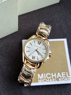 Michael Kors Women’s Quartz Stainless Steel White Dial 38mm Watch MK6693