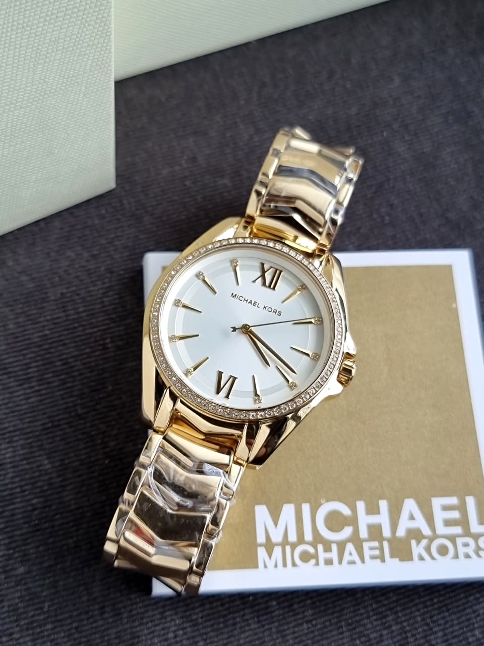 Michael Kors Women’s Quartz Stainless Steel White Dial 38mm Watch MK6693