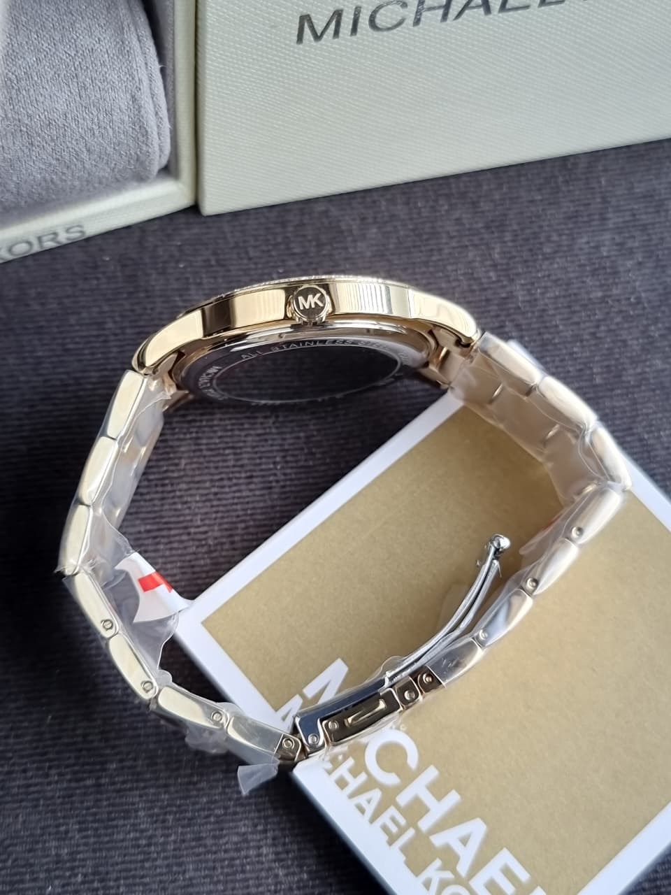 Michael Kors Tibby Gold-Tone Stainless Steel Gold Dial Multifunction Quartz Watch for Women – MK6927