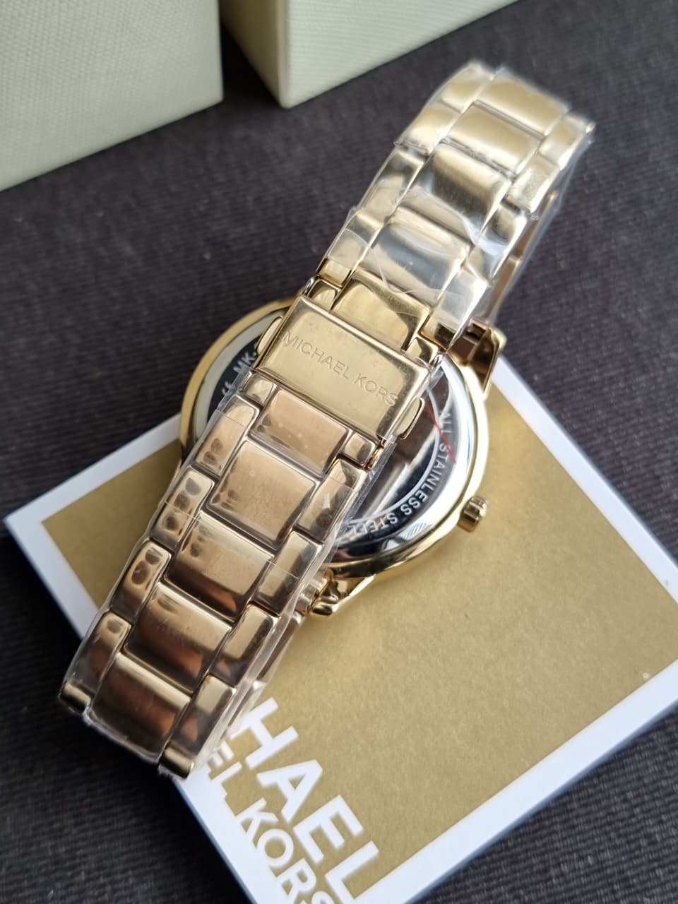 Michael Kors Tibby Gold-Tone Stainless Steel Gold Dial Multifunction Quartz Watch for Women – MK6927