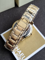 Michael Kors Tibby Gold-Tone Stainless Steel Gold Dial Multifunction Quartz Watch for Women – MK6927