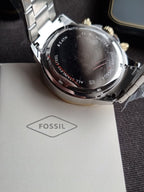 Fossil Bannon Two-Tone Stainless Steel Green Dial Chronograph Quartz Watch for Men – BQ2738