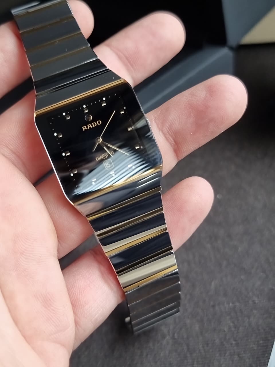 Rado Anatom R10384157 Black Dial, Platinum-Tone Hardmetal, 30.0 m, Automatic Men's Watch