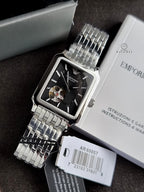 Emporio Armani Automatic Black Dial Stainless Steel Men's Watch – AR60057