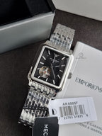 Emporio Armani Automatic Black Dial Stainless Steel Men's Watch – AR60057