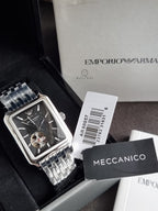Emporio Armani Automatic Black Dial Stainless Steel Men's Watch – AR60057