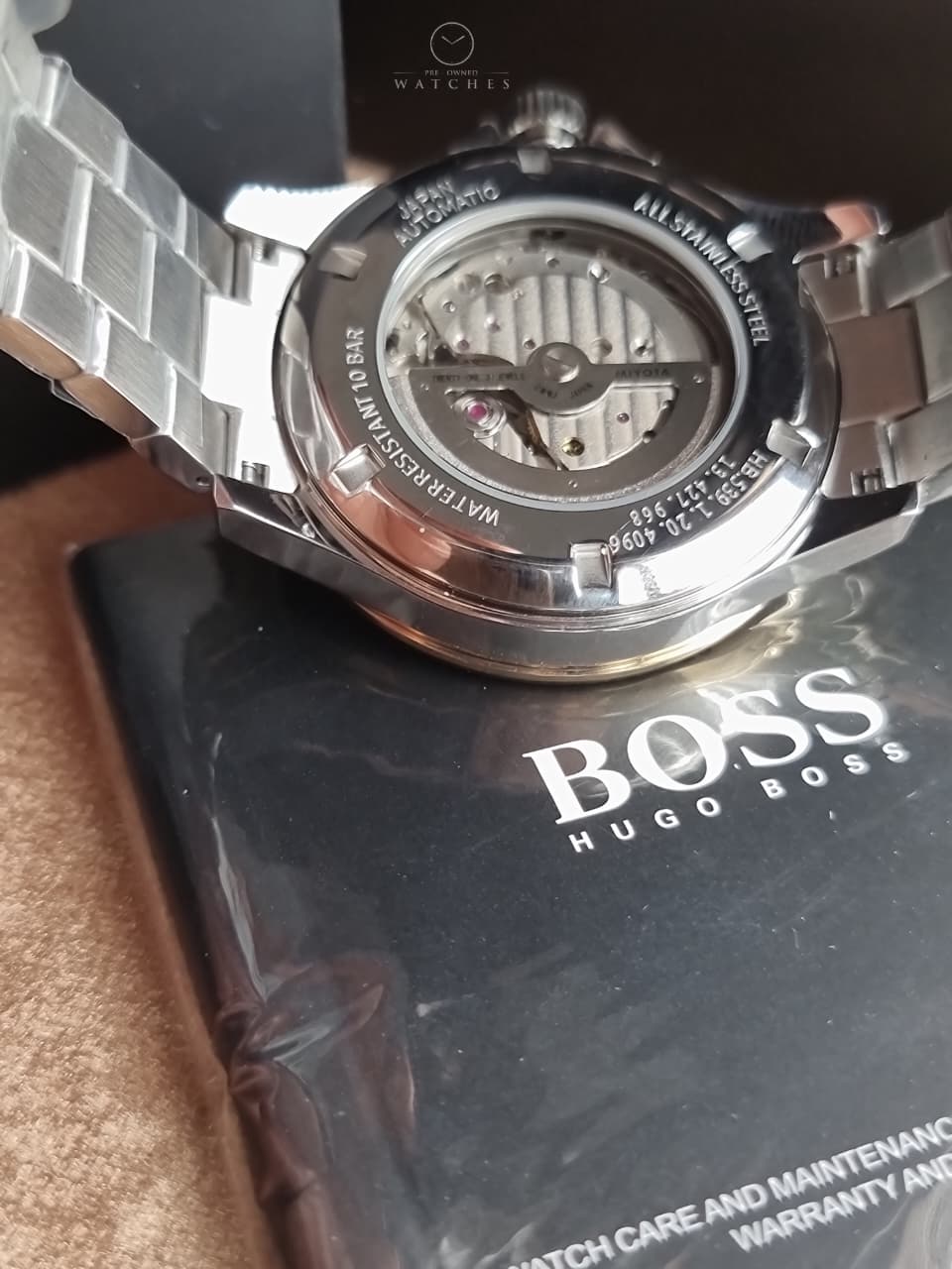 Hugo Boss Two-Tone Stainless Steel Navy Blue Dial Automatic Watch for Men – 1514201
