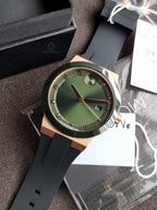 Movado BOLD Fusion Green Sunray Dial Black Silicone Strap Men's Watch – 3601296