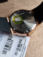 Movado BOLD Fusion Green Sunray Dial Black Silicone Strap Men's Watch – 3601296