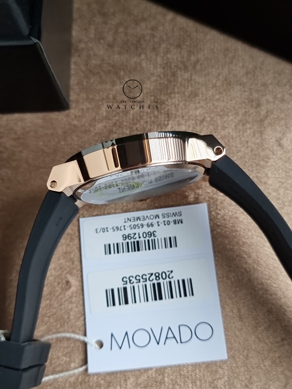 Movado BOLD Fusion Green Sunray Dial Black Silicone Strap Men's Watch – 3601296