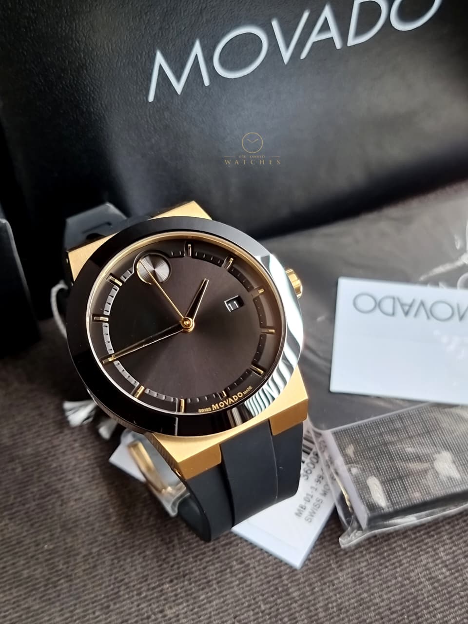Movado BOLD Fusion Black Dial Black Silicone Strap Men's Watch – 3600850