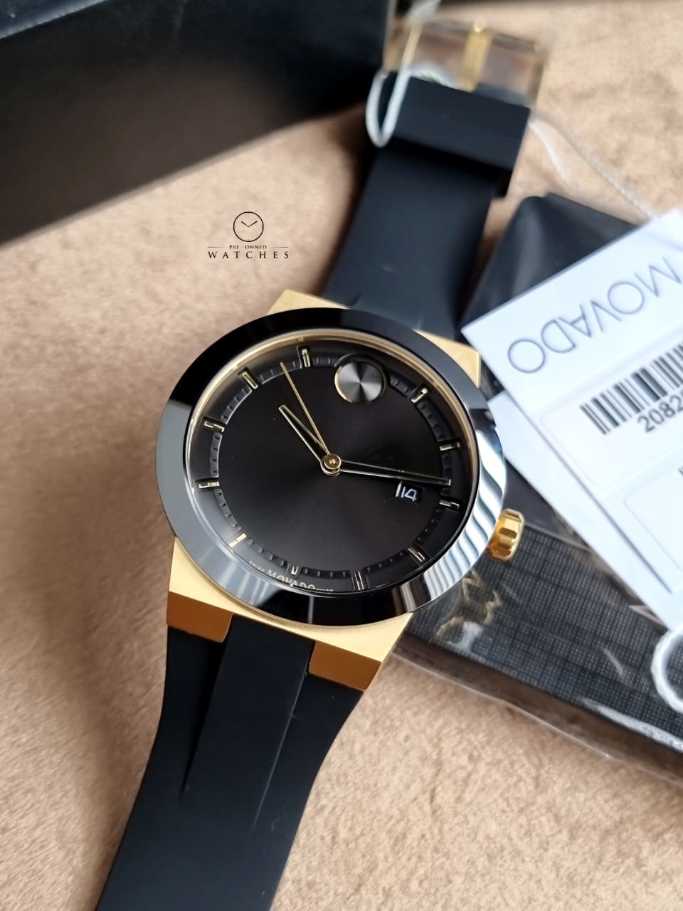 Movado BOLD Fusion Black Dial Black Silicone Strap Men's Watch – 3600850