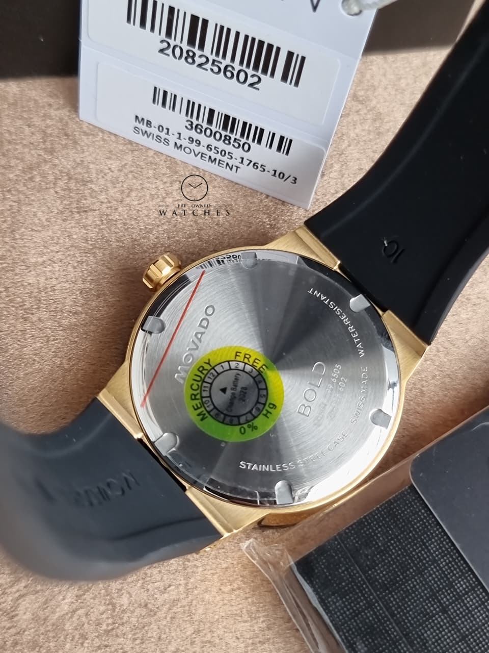 Movado BOLD Fusion Black Dial Black Silicone Strap Men's Watch – 3600850