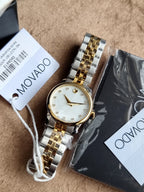 Movado Women’s Quartz Swiss Made Stainless Steel Mother of pearl Dial 28mm Watch 0606613