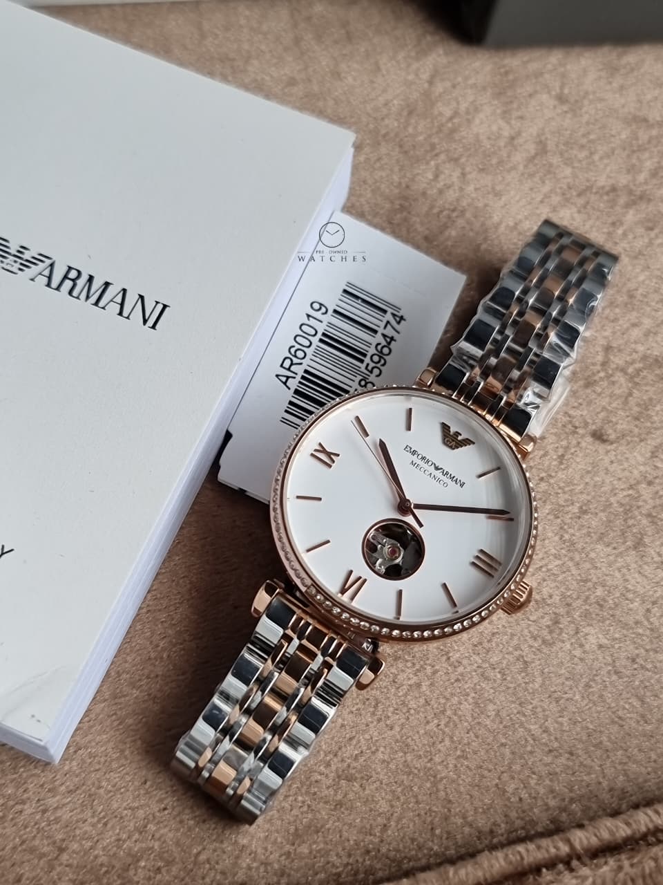 Emporio Armani Women's Three-Hand Two-Tone Stainless Steel Watch (Model: AR60019)