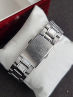 Seiko 5 White Dial Silver Chain Automatic Watch 36mm
