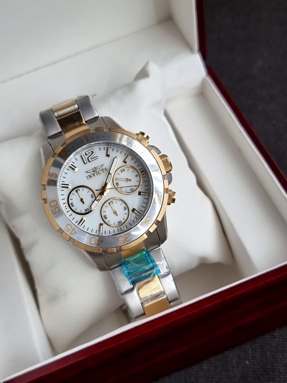 Invicta Pro Diver Lady Mother of Pearl White Dial Two-Tone Women's Watch – 29458